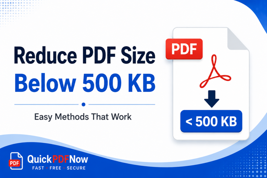 Reduce PDF Size Below 500 KB