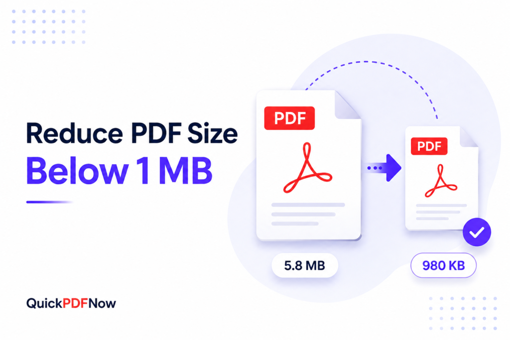 reduce pdf size below 1 mb guide