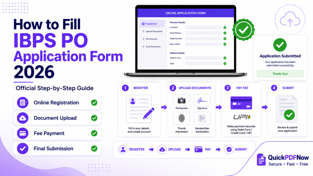 How to Fill IBPS PO Application Form 2026 step-by-step official guide