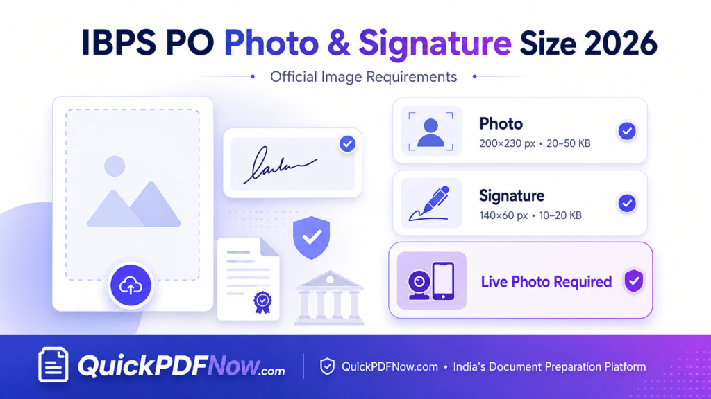 IBPS PO Photo and Signature Size