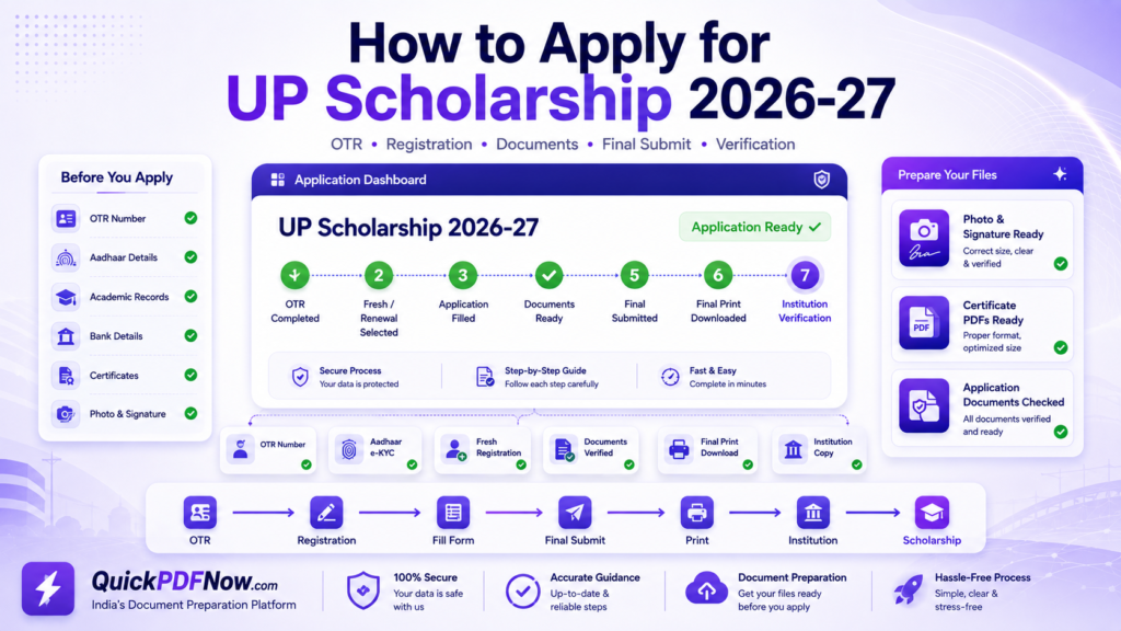 How to Apply for UP Scholarship 2026-27 step-by-step guide